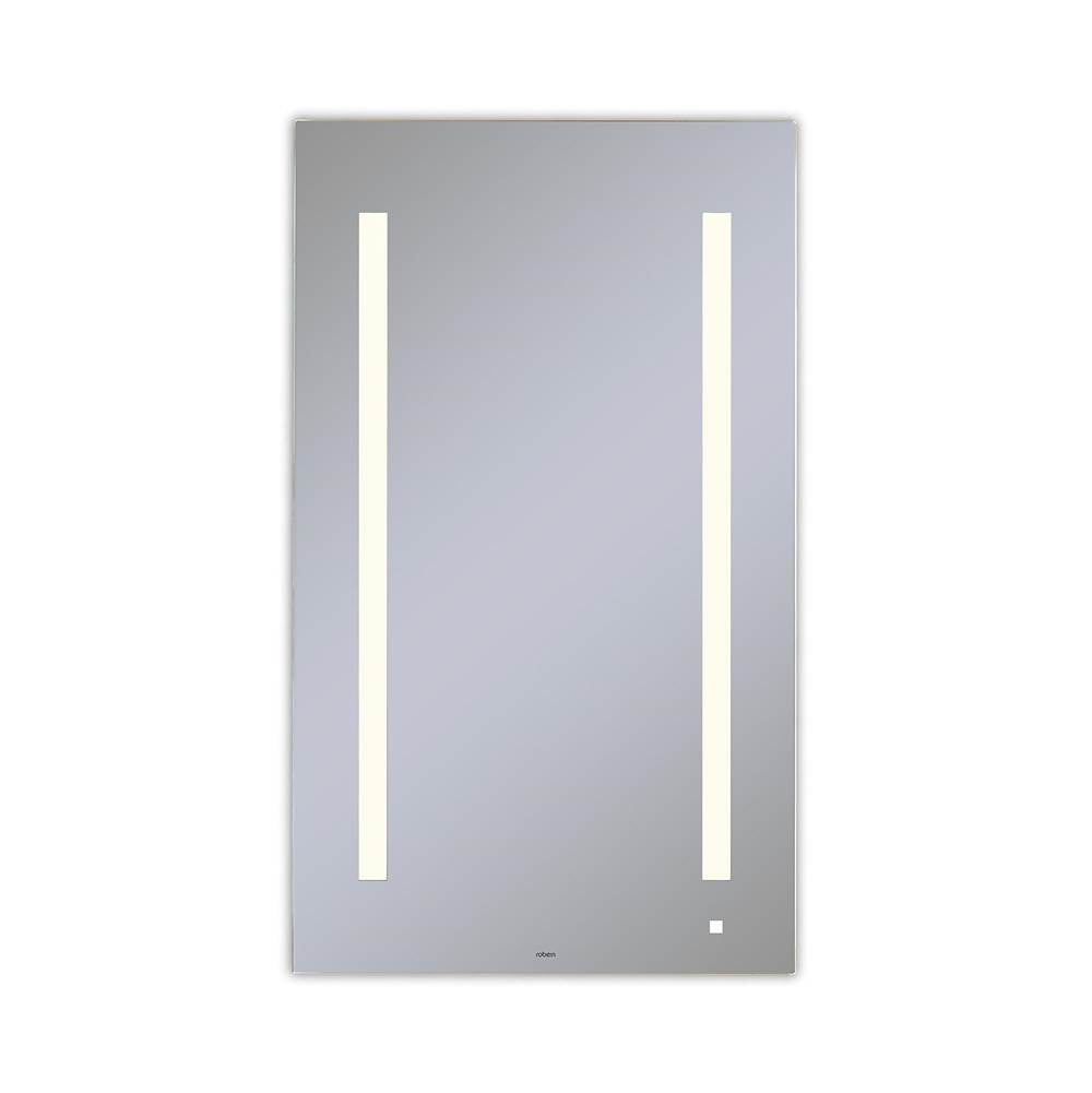 Robern - AiO Lighted Mirror, 24'' x 40'' x 1-1/2'', LUM Lighting, 2700K Temperature (Warm Light), Dimmable, OM Audio, USB Charging Ports