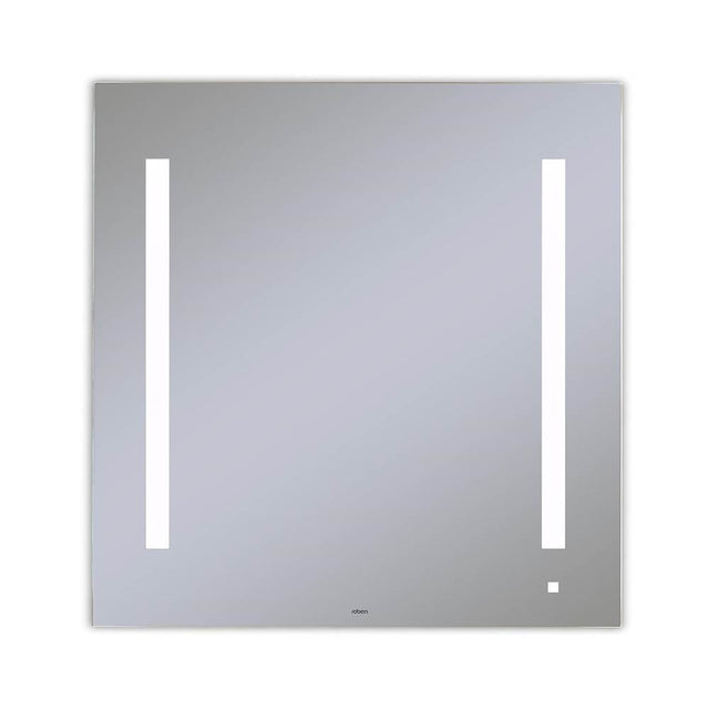 Robern - AiO Lighted Mirror, 30'' x 30'' x 1-1/2'', LUM Lighting, 4000K Temperature (Cool Light), Dimmable, USB Charging Ports