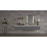 AiO Lighted Mirror, 24'' x 30'' x 1-1/2'', LUM Lighting, 4000K Temperature (Cool Light), Dimmable, USB Charging Ports