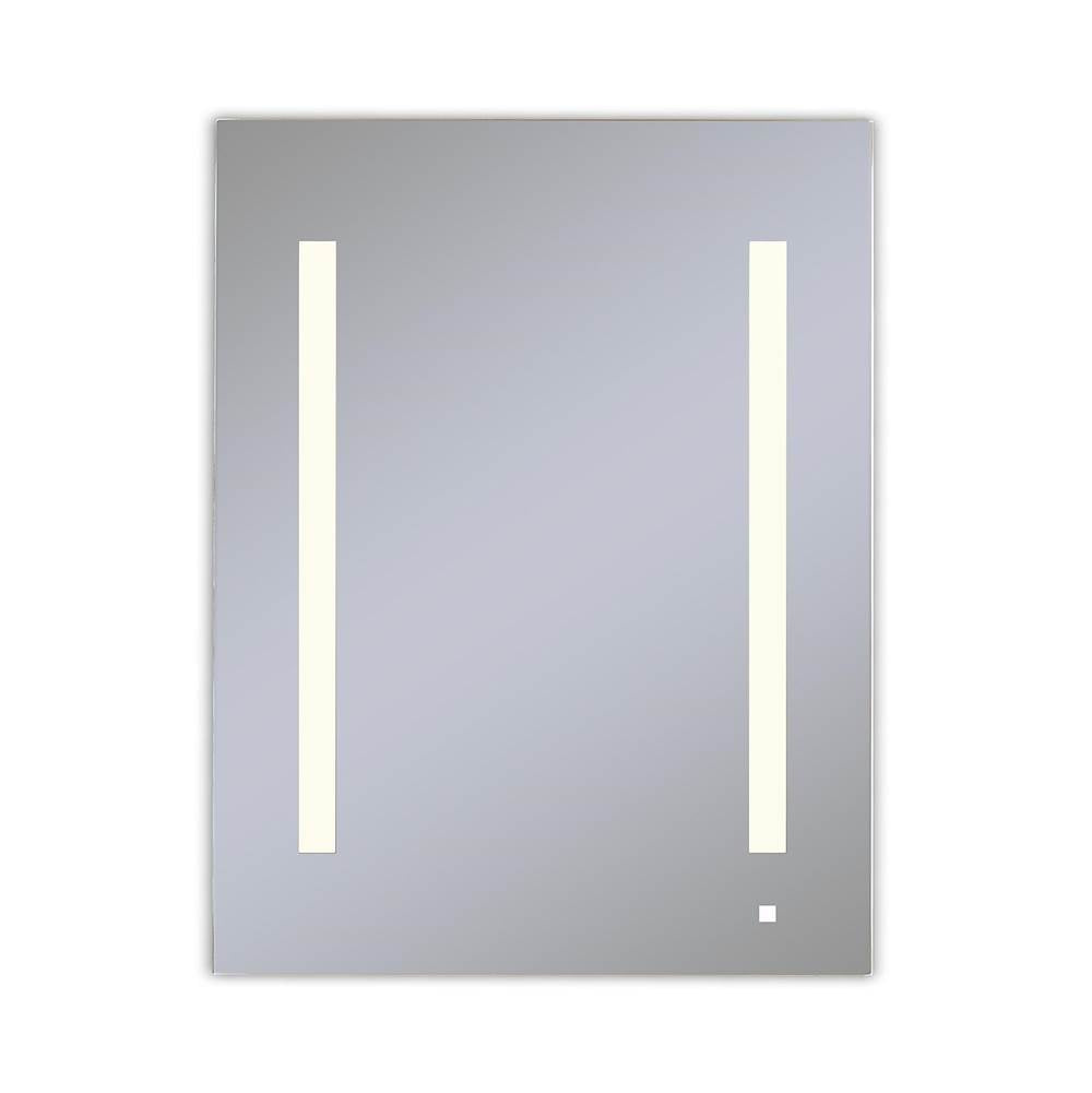Robern - AiO Lighted Cabinet, 24'' x 30'' x 4'', LUM Lighting, 2700K Temperature (Warm Light), Dimmable, OM Audio, Electrical Outlet, USB Left Hinge