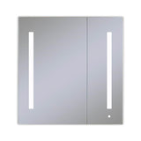Robern - AiO Lighted Cabinet, 30'' x 30'' x 4'', Two Door, LUM Lighting, 4000K Temperature (Cool Light), Dimmable, Electrical Outlet, USB Left Hinge