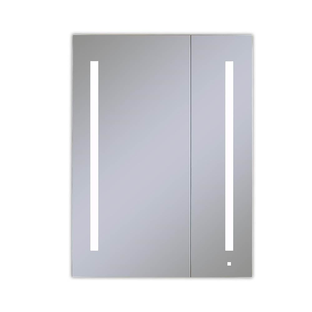 Robern - AiO Lighted Cabinet, 30'' x 40'' x 4'', Two Door, LUM Lighting, 4000K Temperature (Cool Light), Dimmable, OM Audio, Electrical Outlet, USB Left Hinge