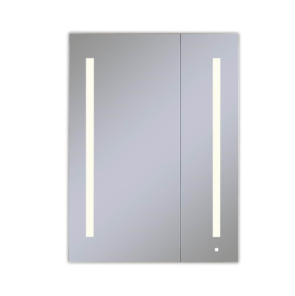 Robern - AiO Lighted Cabinet, 30'' x 40'' x 4'', Two Door, LUM Lighting, 2700K Temperature (Warm Light), Dimmable, Electrical Outlet, USB Left Hinge