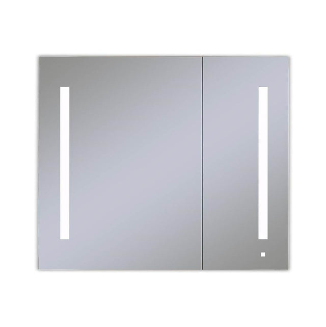 Robern - AiO Lighted Cabinet, 36'' x 30'' x 4'', Two Door, LUM Lighting, 4000K Temperature (Cool Light), Dimmable, Electrical Outlet, USB Left Hinge