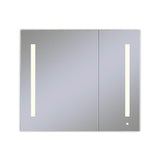 Robern - AiO Lighted Cabinet, 36'' x 30'' x 4'', Two Door, LUM Lighting, 2700K Temperature (Warm Light), Dimmable, Electrical Outlet, USB Left Hinge
