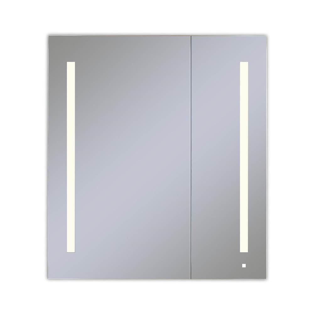 Robern - AiO Lighted Cabinet, 36'' x 40'' x 4'', Two Door, LUM Lighting, 2700K Temperature (Warm Light), Dimmable, OM Audio, Electrical Outlet, USB Left Hinge