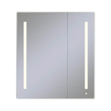 Robern - AiO Lighted Cabinet, 36'' x 40'' x 4'', Two Door, LUM Lighting, 2700K Temperature (Warm Light), Dimmable, OM Audio, Electrical Outlet, USB Left Hinge