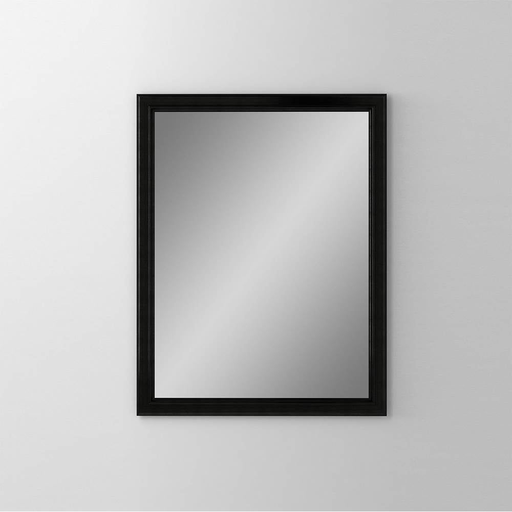 Robern - Main Line Mirror, 24'' x 30'' x 1-5/8'', Bryn Mawr Frame, Brushed Black - Brushed Black