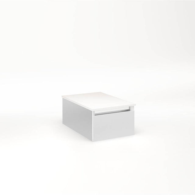 Robern - Cartesian Vanity, 12'' x 7-1/2'' x 18'', Satin White, Full Drawer, No Night Light - Satin White