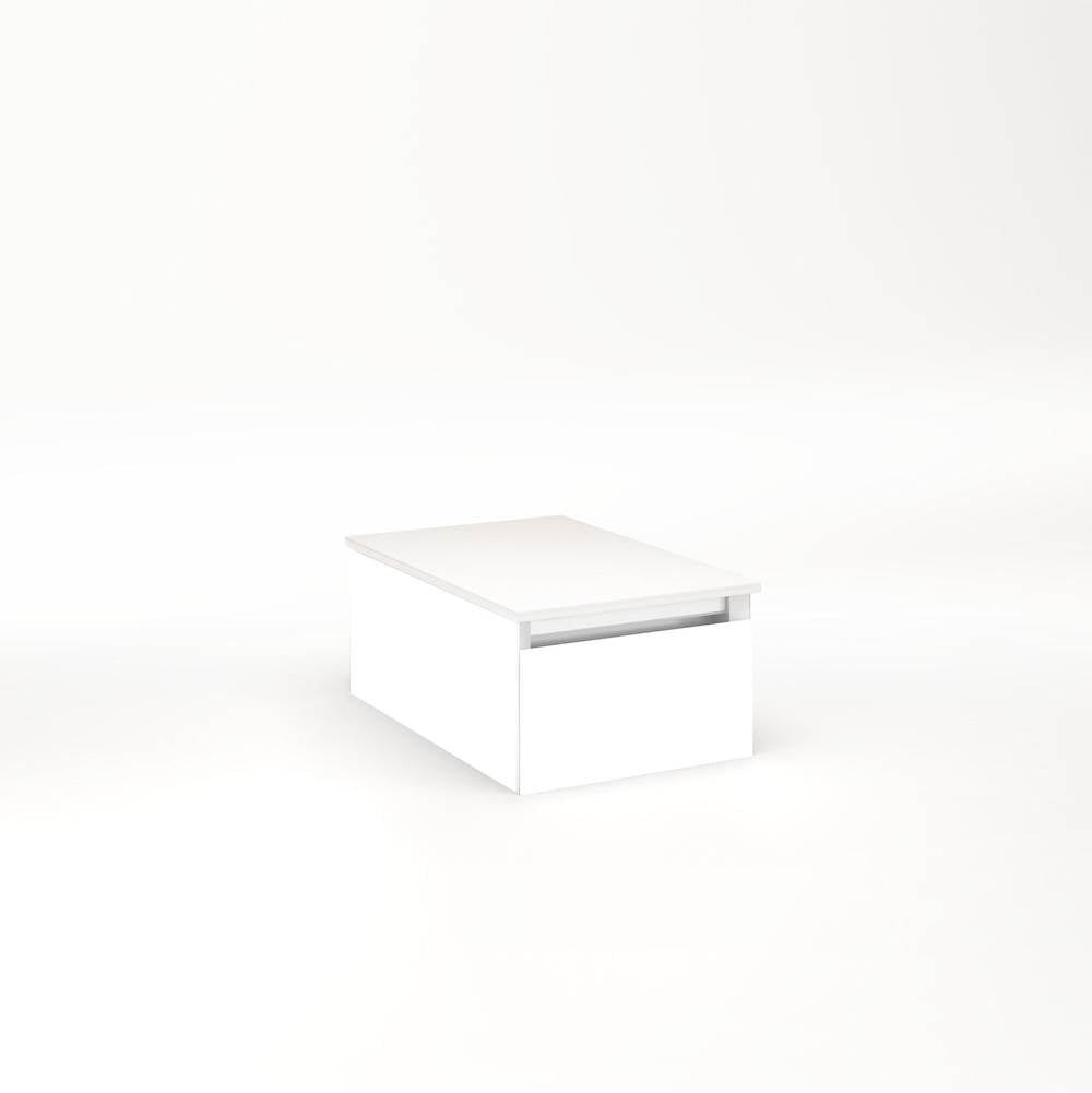 Robern - Cartesian Vanity, 12'' x 7-1/2'' x 18'', White, Full Drawer, No Night Light - White