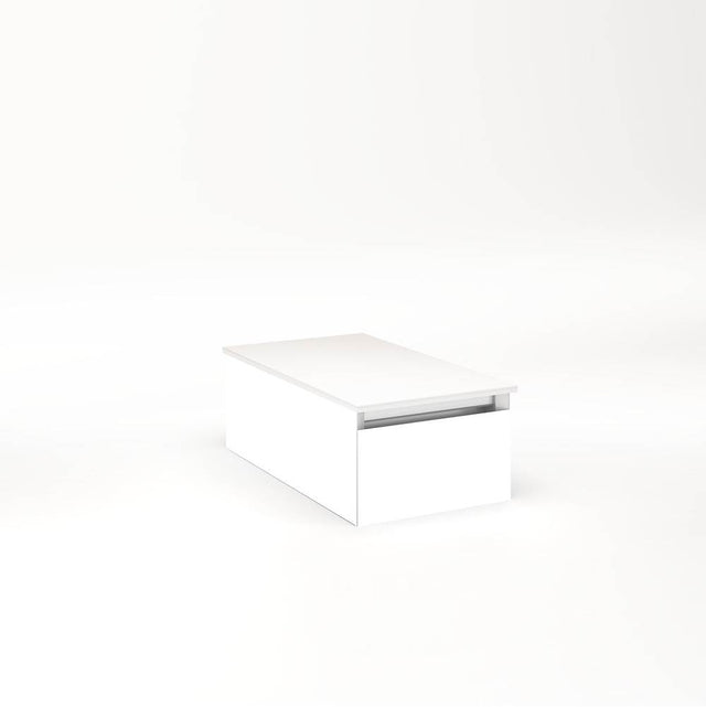 Robern - Cartesian Vanity, 12'' x 7-1/2'' x 21'', White, Full Drawer, No Night Light - White