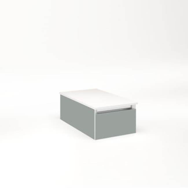 Robern - Cartesian, 12X7.5X21,Mat Gry,Full, Snl - Matte Gray