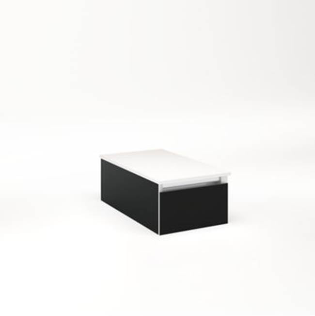Robern - Cartesian, 12X7.5X21,Mat Blk,Full, Snl - Matte Black