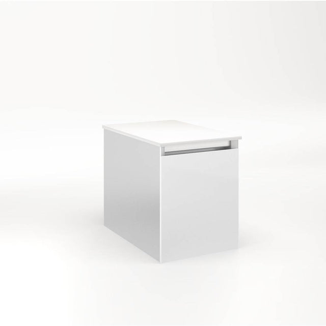 Robern - Cartesian Vanity, 12'' x 15'' x 18'', Satin White, Full Drawer, No Night Light - Satin White