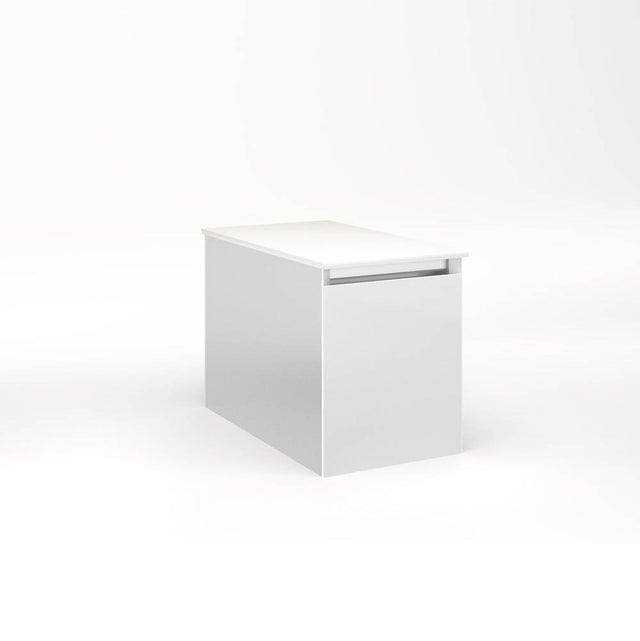 Robern - Cartesian Vanity, 12'' x 15'' x 21'', Satin White, Full Drawer, No Night Light - Satin White