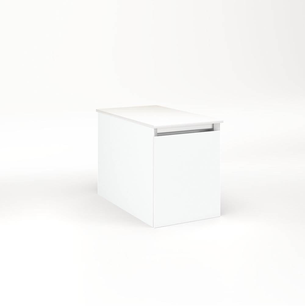 Robern - Cartesian Vanity, 12'' x 15'' x 21'', Matte White, Full Drawer, No Night Light - Matte White
