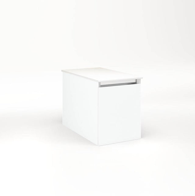 Robern - Cartesian Vanity, 12'' x 15'' x 21'', Matte White, Full Drawer, No Night Light - Matte White