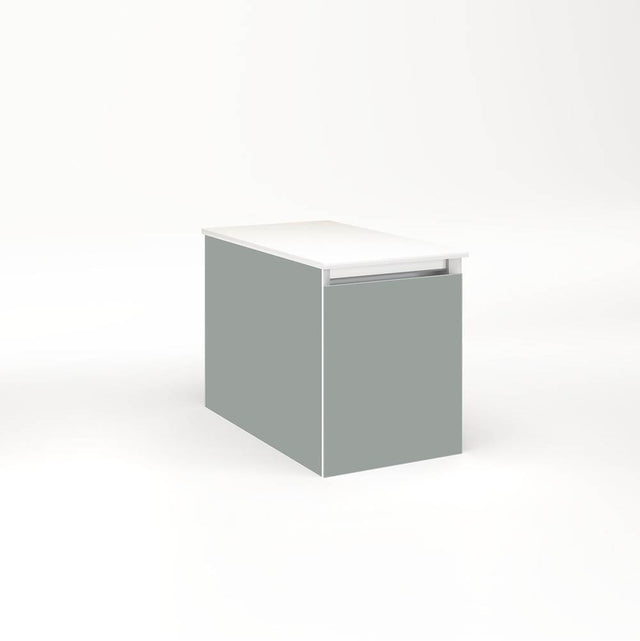 Robern - Cartesian Vanity, 12'' x 15'' x 21'', Matte Gray, Full Drawer, No Night Light - Matte Gray