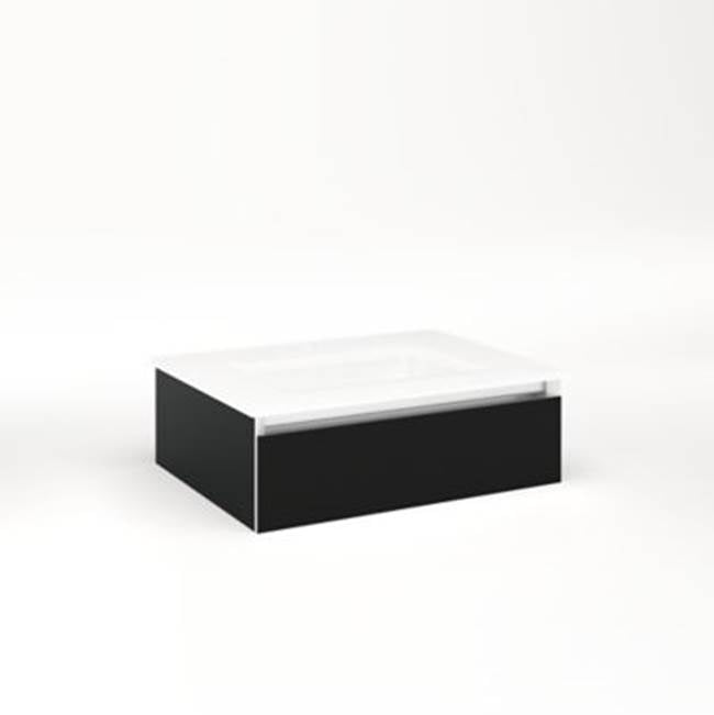 Robern - Cartesian, 24X7.5X18,Mat Blk,Plumb, Snl - Matte Black