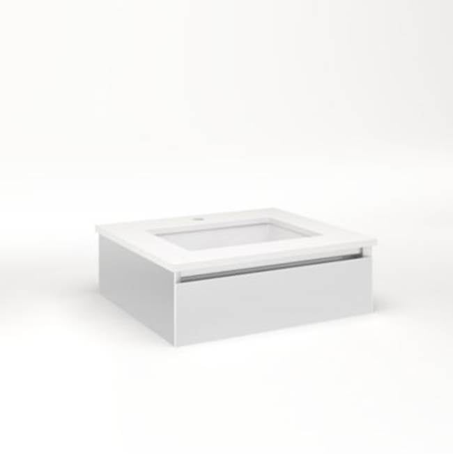 Robern - Cartesian, 24X7.5X21,Sat Wht,Tip, Snl - Satin White