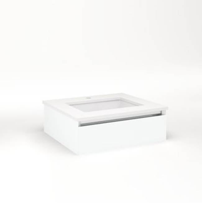 Robern - Cartesian, 24X7.5X21,Mat Wht,Tip, Snl - Matte White