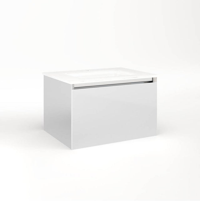Robern - Cartesian Vanity, 24'' x 15'' x 18'', Satin White, Full Drawer, No Night Light - Satin White
