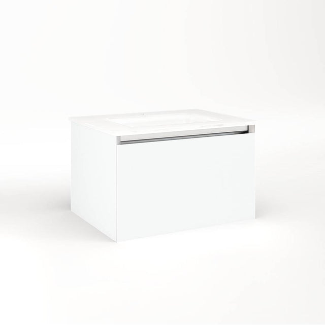 Robern - Cartesian Vanity, 24'' x 15'' x 18'', Matte White, Plumbing Drawer, No Night Light - Matte White