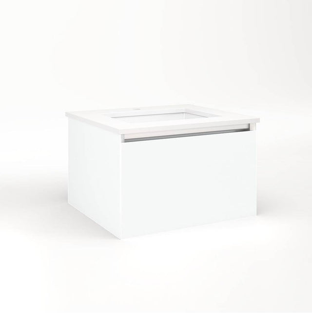 Robern - Cartesian Vanity, 24'' x 15'' x 21'', Matte White, Full Drawer, No Night Light - Matte White