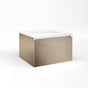 Robern - Cartesian Vanity, 24'' x 15'' x 21'', Satin Bronze, Plumbing Drawer, No Night Light - Satin Bronze
