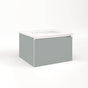 Robern - Cartesian Vanity, 24'' x 15'' x 21'', Matte Gray, Plumbing Drawer, No Night Light - Matte Gray