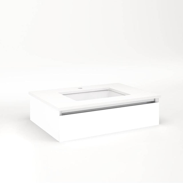 Robern - Cartesian Vanity, 30'' x 7-1/2'' x 21'', White, Full Drawer, No Night Light - White