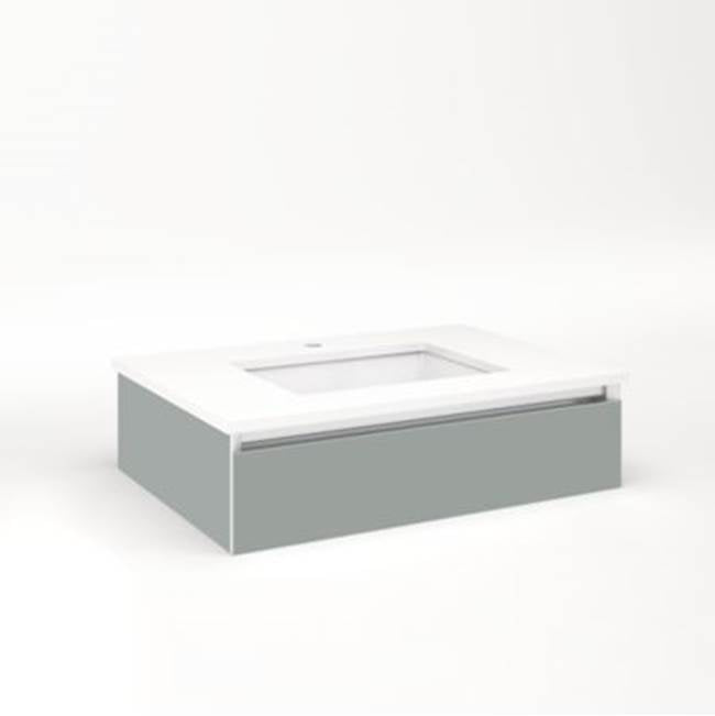 Robern - Cartesian, 30X7.5X21,Mat Gry,Plumb, Snl - Matte Gray