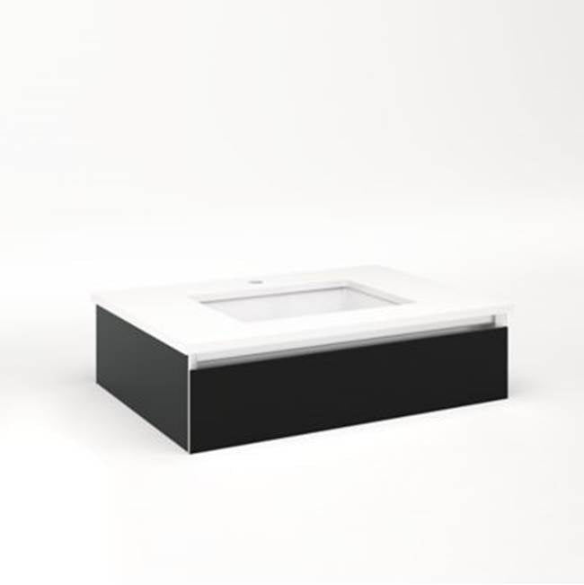 Robern - Cartesian, 30X7.5X21,Mat Blk,Plumb, Snl - Matte Black