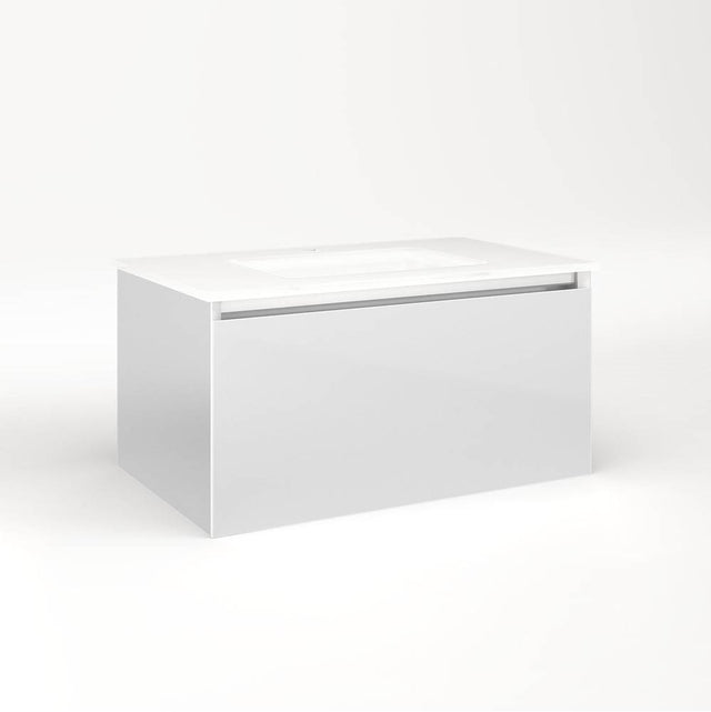 Robern - Cartesian Vanity, 30'' x 15'' x 18'', Satin White, Full Drawer, No Night Light - Satin White