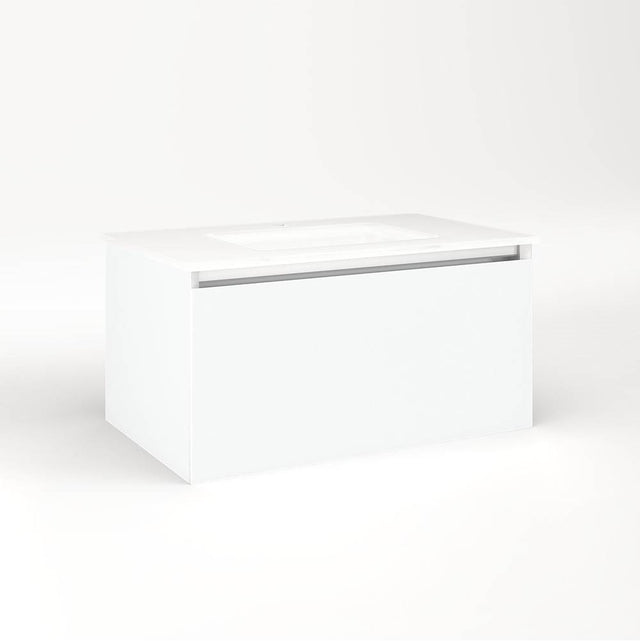 Robern - Cartesian Vanity, 30'' x 15'' x 18'', Matte White, Full Drawer, No Night Light - Matte White