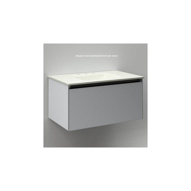 Robern - Cartesian Vanity, 30'' x 15'' x 18'', Matte Gray, Plumbing Drawer, No Night Light - Matte Gray