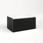 Robern - Cartesian Vanity, 30'' x 15'' x 18'', Matte Black, Plumbing Drawer, No Night Light - Matte Black