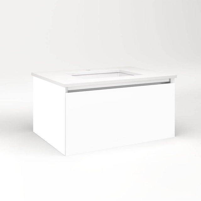 Robern - Cartesian Vanity, 30'' x 15'' x 21'', White, Full Drawer, No Night Light - White