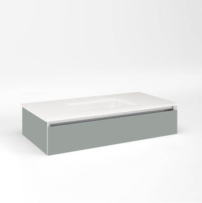 Robern - CARTESIAN, 36X7.5X18, MAT GRY, FIX, SNL - Matte Gray