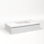 Robern - Cartesian Vanity, 36'' x 7-1/2'' x 21'', Satin White, Full Drawer, No Night Light - Satin White