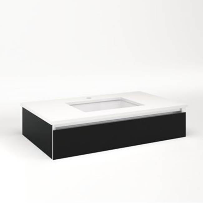Robern - Cartesian, 36X7.5X21,Mat Blk,Full, Snl - Matte Black