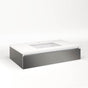 Robern - Cartesian Vanity, 36'' x 7-1/2'' x 21'', Tinted Gray Mirror, Plumbing Drawer, No Night Light - Tinted Gray Mirror