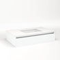 Robern - Cartesian Vanity, 36'' x 7-1/2'' x 21'', Matte White, Plumbing Drawer, No Night Light - Matte White