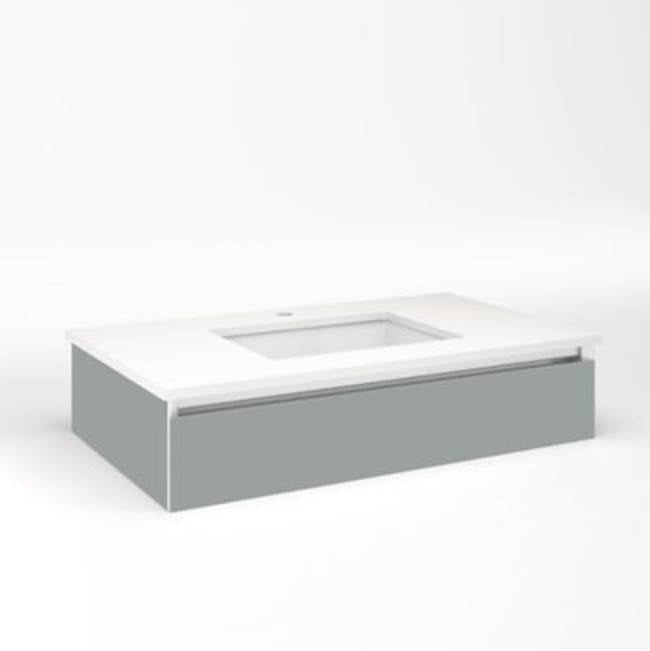 Robern - Cartesian, 36X7.5X21,Mat Gry,Plumb, Snl - Matte Gray