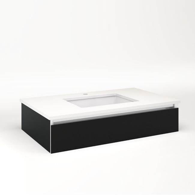 Robern - CARTESIAN, 36X7.5X21, MAT BLK, FIX - Matte Black