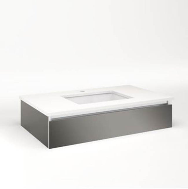 Robern - Cartesian, 36X7.5X21,Tgm,Tip, Snl - Tinted Gray Mirror