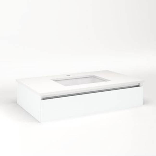 Robern - Cartesian, 36X7.5X21,Mat Wht,Tip, Snl - Matte White