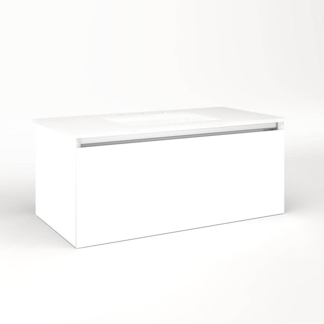 Robern - Cartesian Vanity, 36'' x 15'' x 18'', White, Full Drawer, No Night Light - White