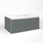 Robern - Cartesian Vanity, 36'' x 15'' x 21'', Matte Gray, Plumbing Drawer, No Night Light - Matte Gray