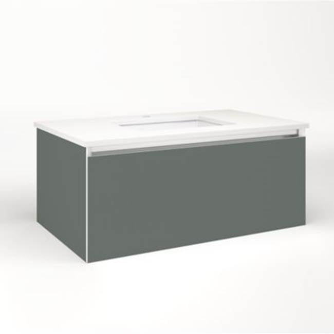 Robern - Cartesian, 36X15X21,Mat Gry,Plumb, Snl - Matte Gray